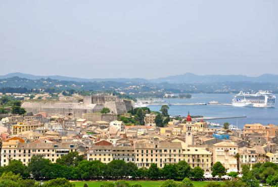 Corfu Port from a distance