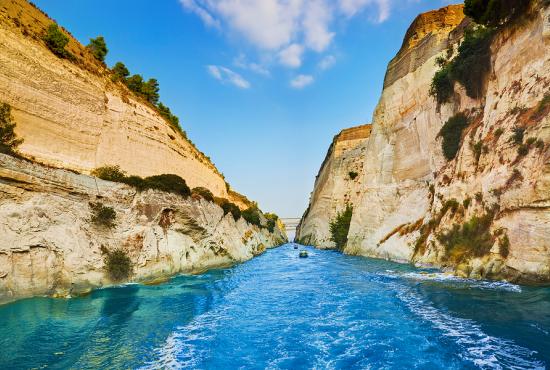 Tour from Piraeus to Ancient Corinth &amp; Corinth Canal Crossing by boat 