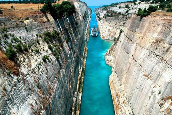 Tour from Piraeus to Ancient Corinth &amp; Corinth Canal Crossing by boat 